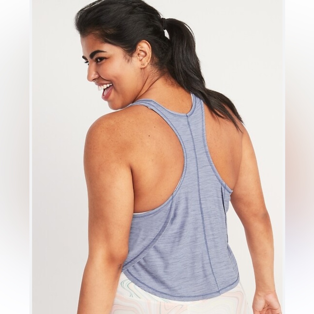 Old Navy Active Breathe On Go Dry blue racerback tank top XL tall